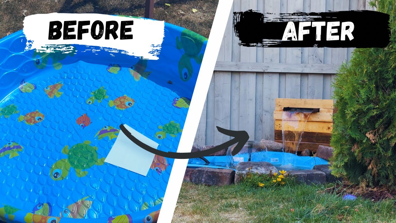 One day! Transform a children's paddling pool into a backyard pond with waterfall and fountain - Poposoap product review