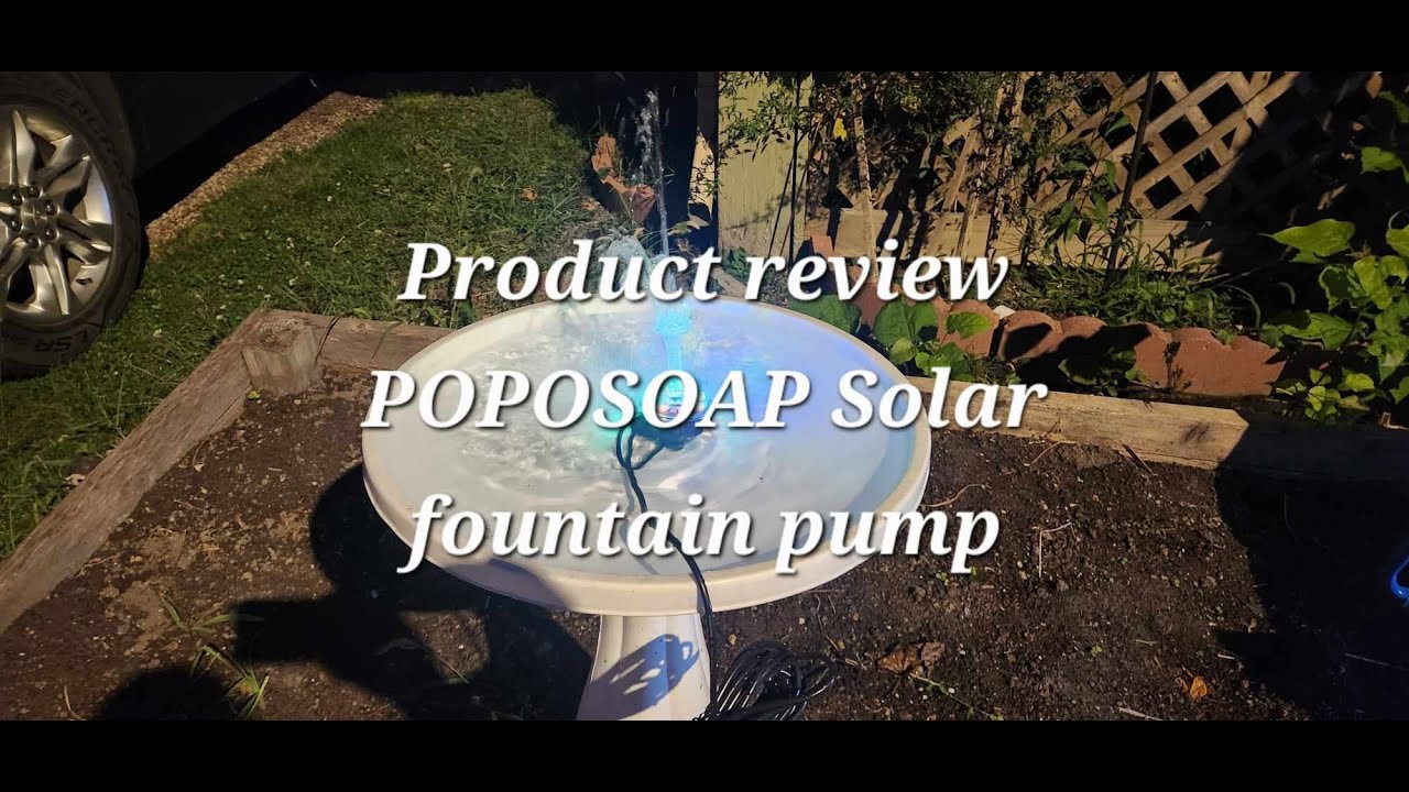Poposoap Solar Fountain Pump, Light up Your Waterscape World