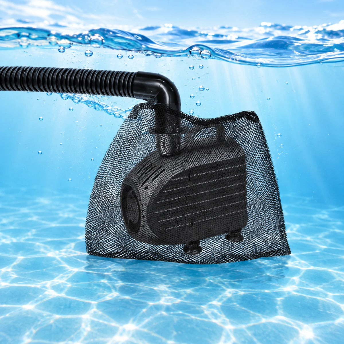 1200 gph waterfall pump in water