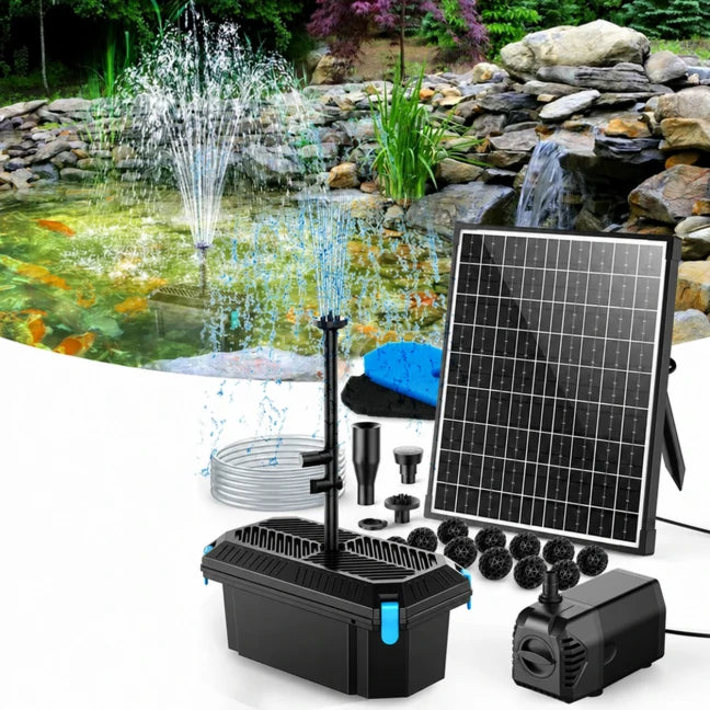 SPF326 20W 280GPH Solar Pond Filter Fountain