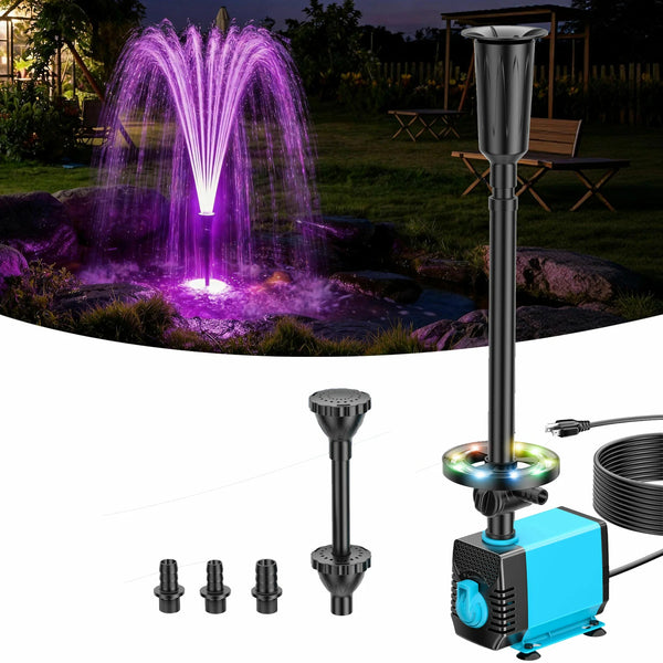 660GPH Water Fountain with LED Light