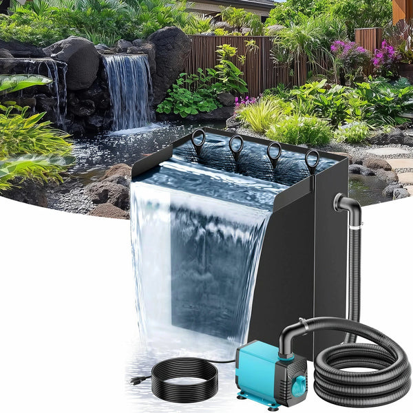 660GPH Waterfall Pump Kit with 12"x13.4" Spillway