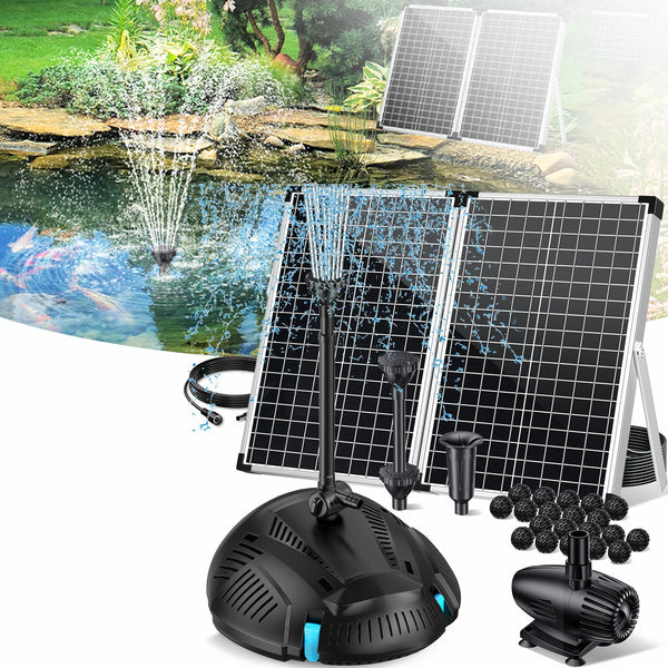SPF300 55W 580GPH Solar Pond Filter Fountain
