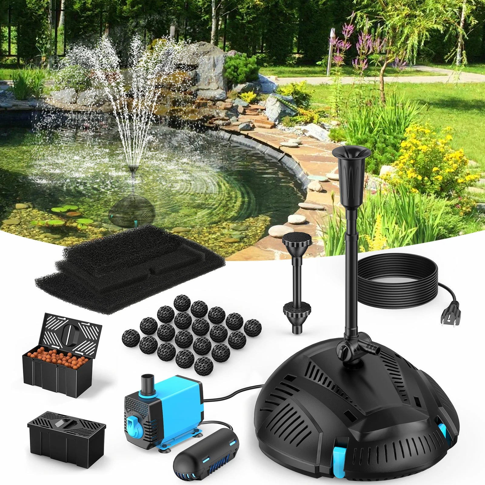 PF300 40W 660GPH Pond Filter Fountain