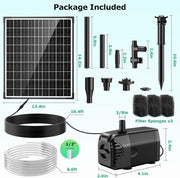 30W Solar Water Fountain Pump Package Included
