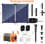 35W Solar Water Fountain Pump (Orange) Package Included
