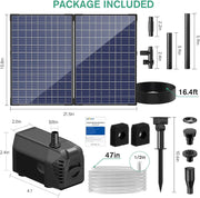 35W Solar Water Fountain Pump Package Included