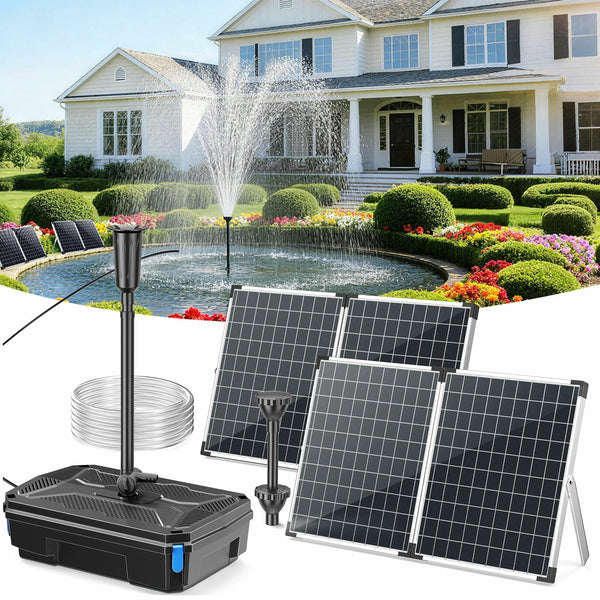 SPF390 100W 1200GPH Solar Pond Filter Fountain