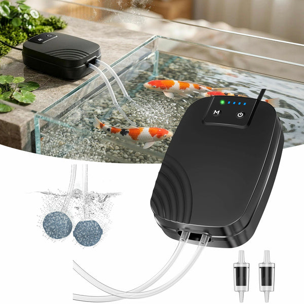 7.5W Aquarium Air Pump with 5000mAh Battery