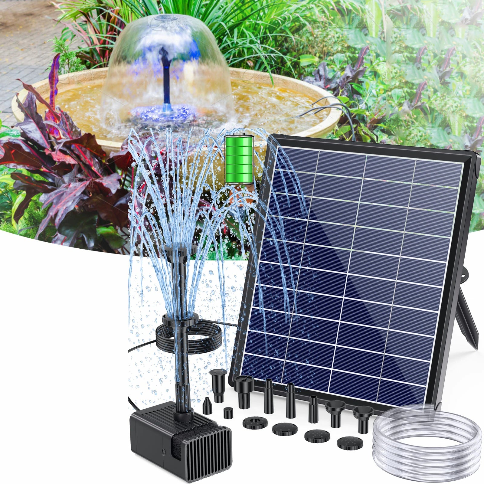 Solar Bird Bath Fountain Pump