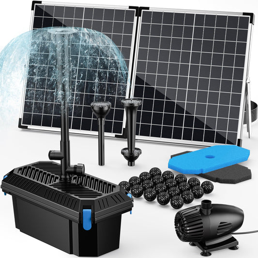 P3553 55W 580GPH Solar Pond Filter & Fountain Kit