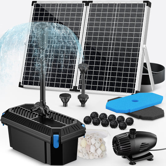 P3703 70W 680GPH Solar Pond Filter & Fountain Kit