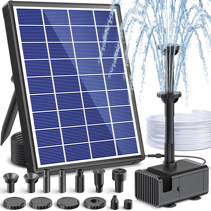 6.5W 80GPH Solar Birdbath Fountain Pump