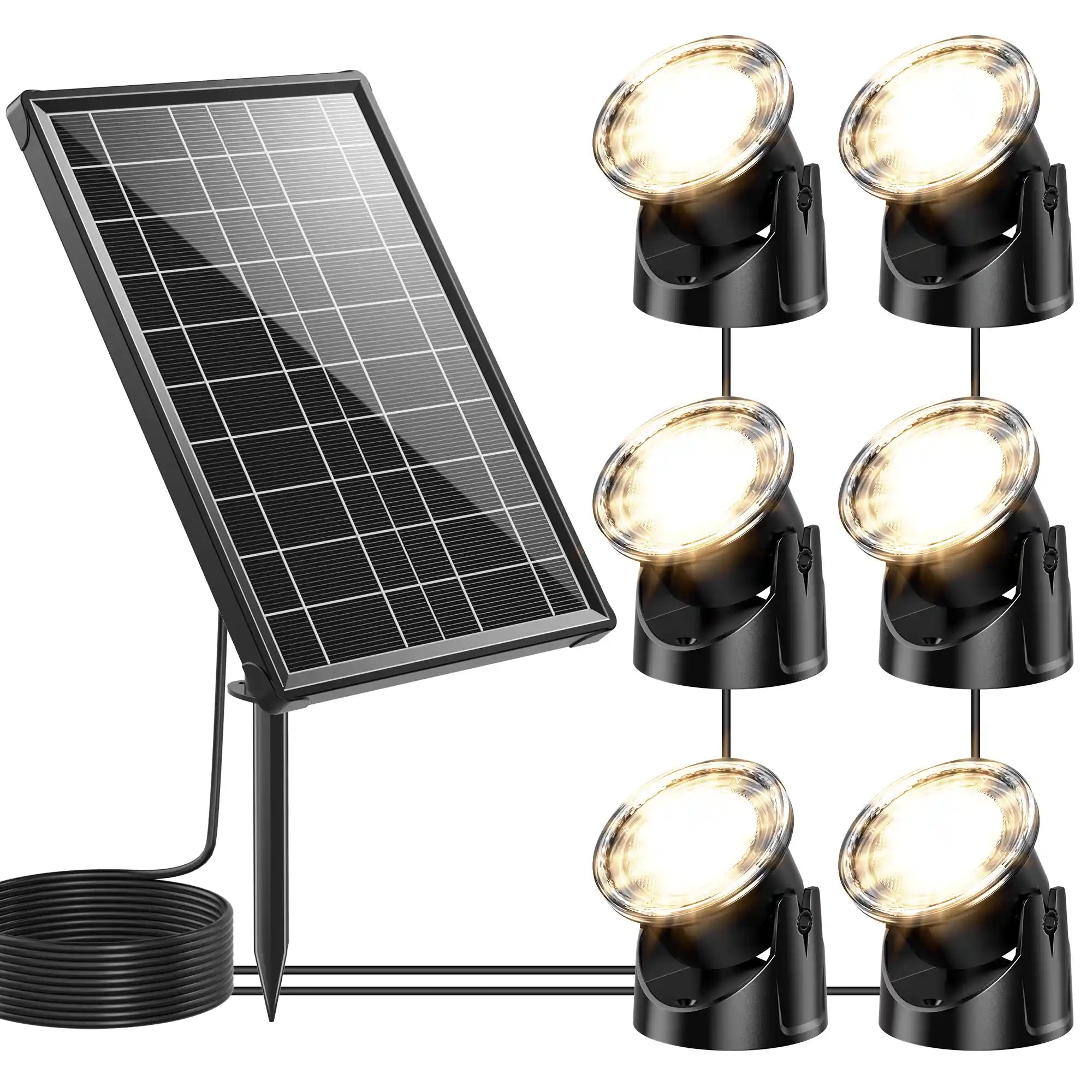 8W  Warmwhite Solar Underwater Lights with 6 Heads