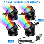 7′ x 7′ Pond Advanced Kit | 5-in-1 Filter, Waterfall, Lights, Pond Liner & Underlayment