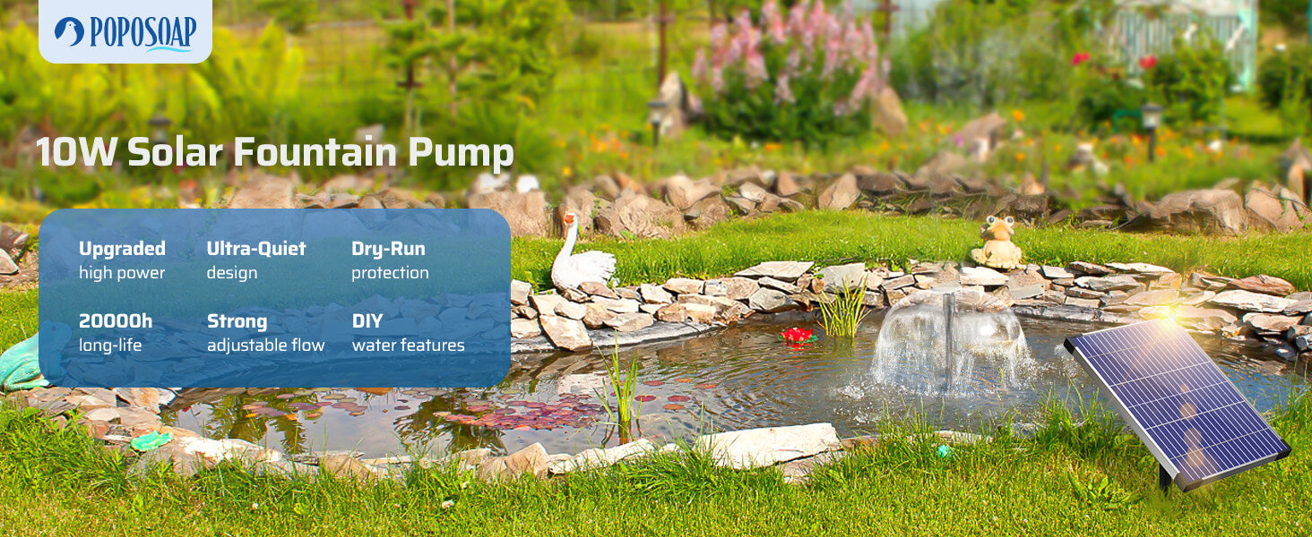 10W Solar Fountain Pump – Power Your Garden with Sunshine