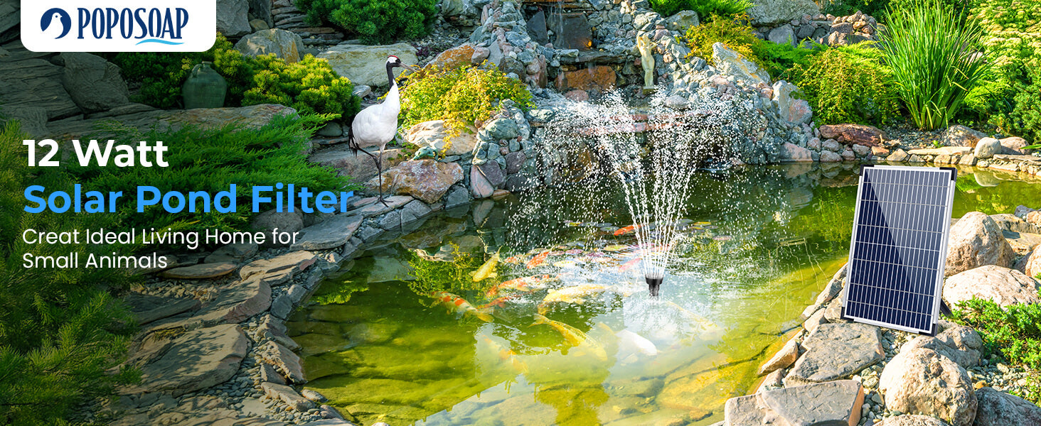 12W Solar Pond Filter Fountain