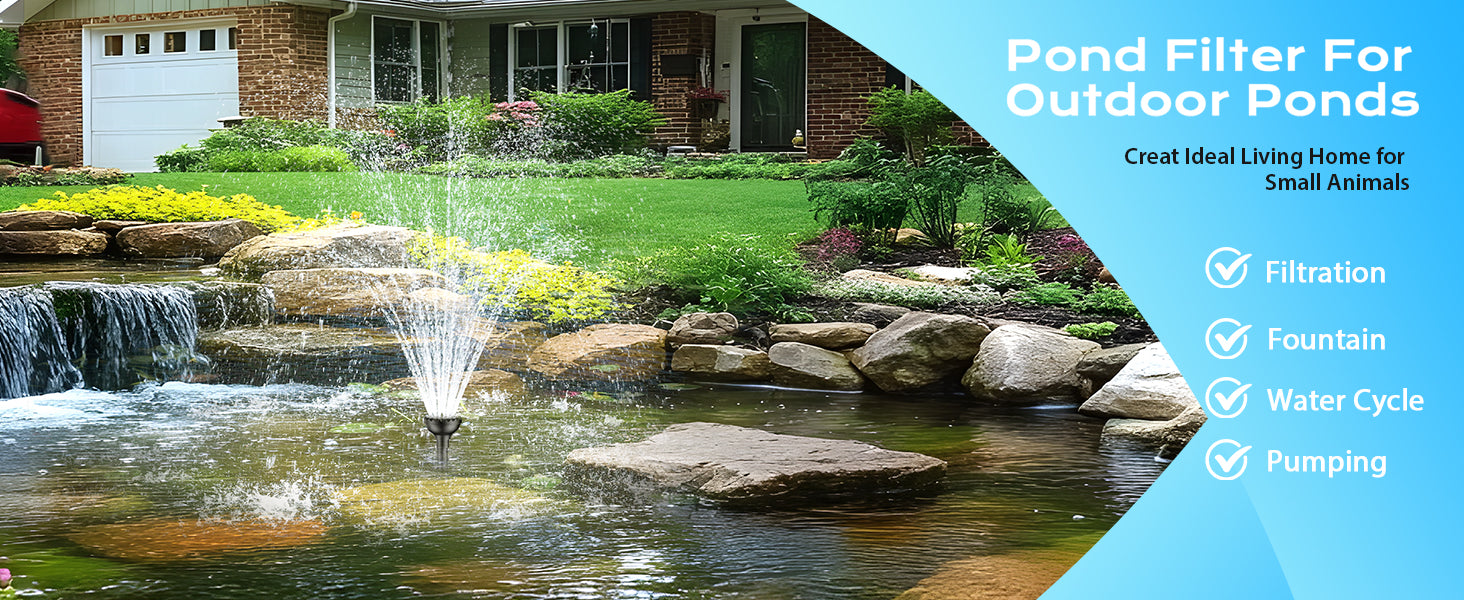 55W Solar Pond Filter Fountian Kit