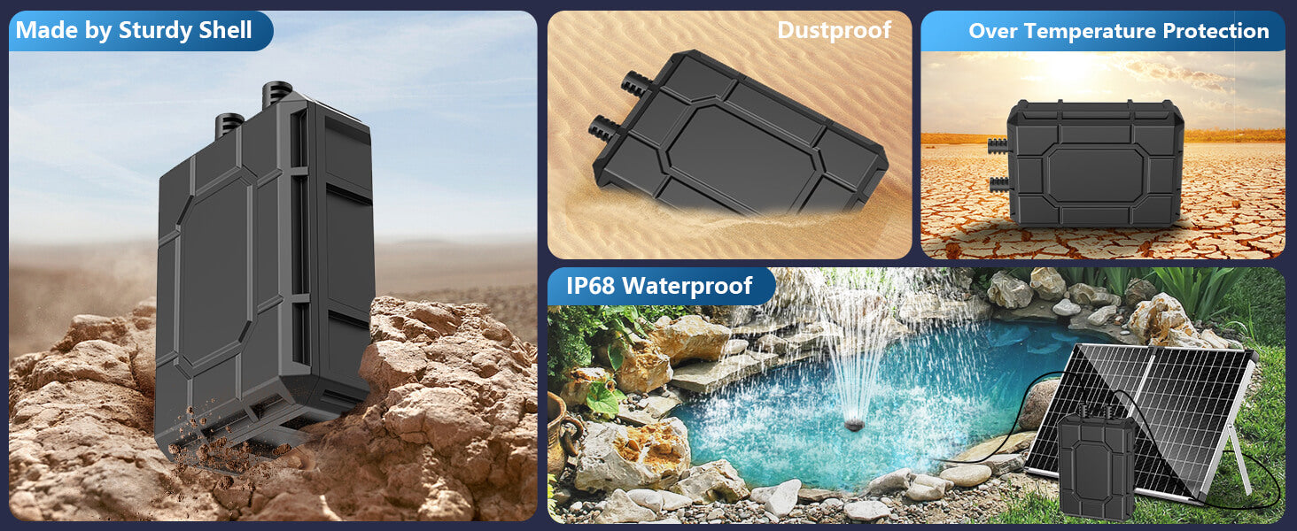 4400mAh Battery Backup for 45W/50W/55W Solar Fountain Pump