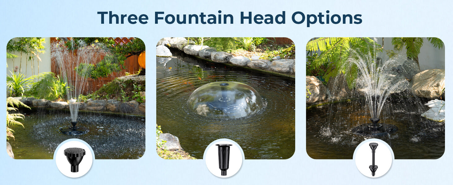 45W 660GPH Floating Fountain with LED Light