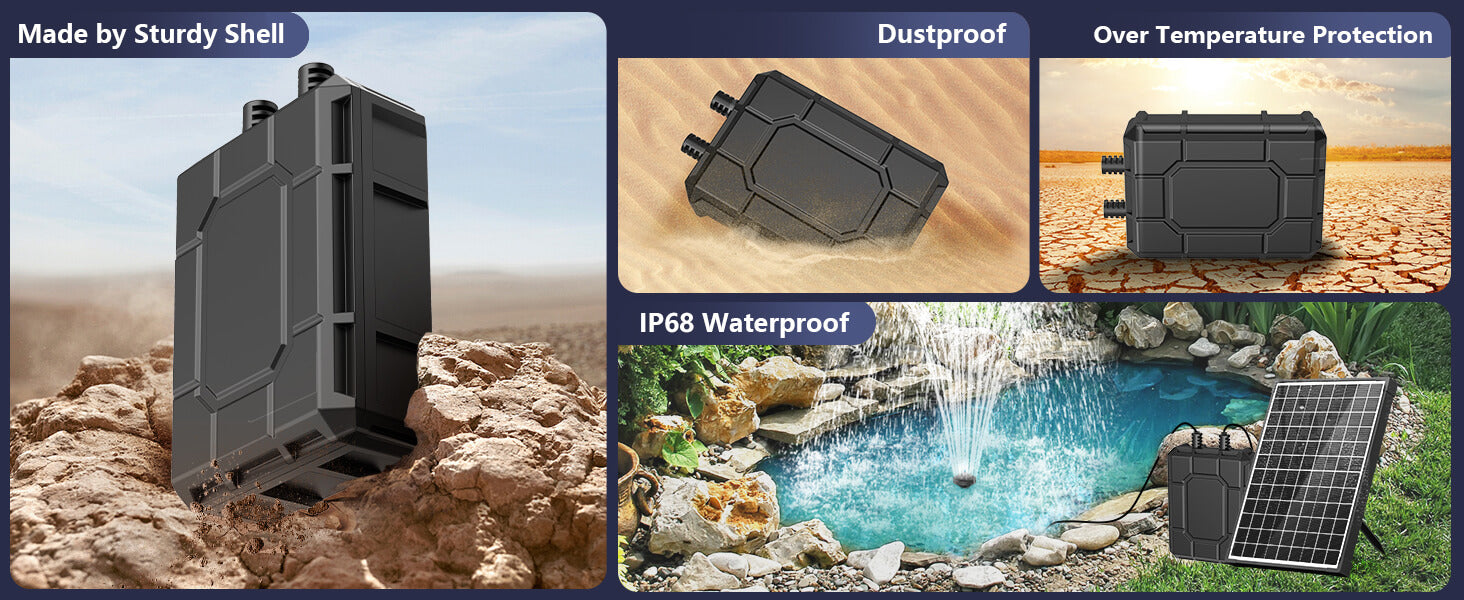 2200mAh Battery Backup for 10W/12W/20W Solar Fountain Pump