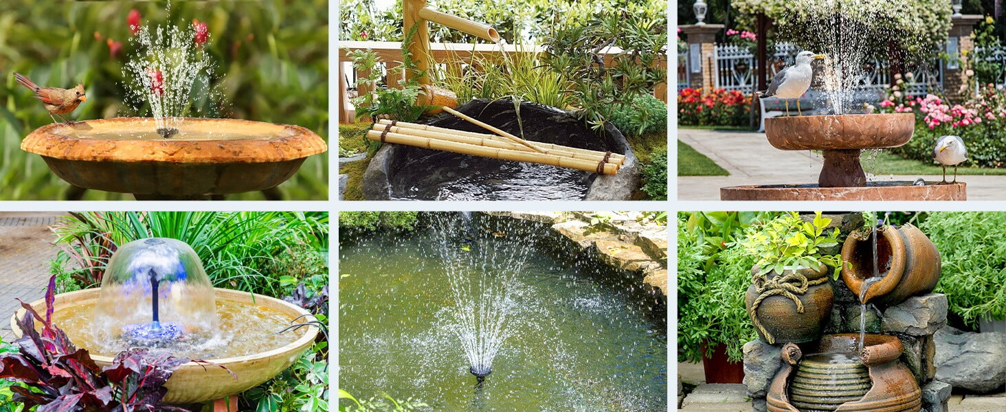Small decorative tank water feature scenario