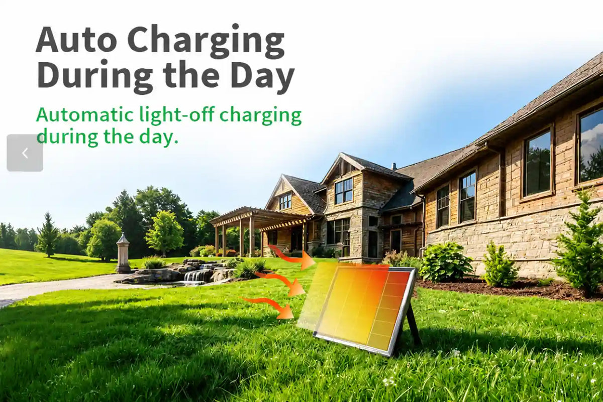 Daytime auto‑charge solar pond led lighting