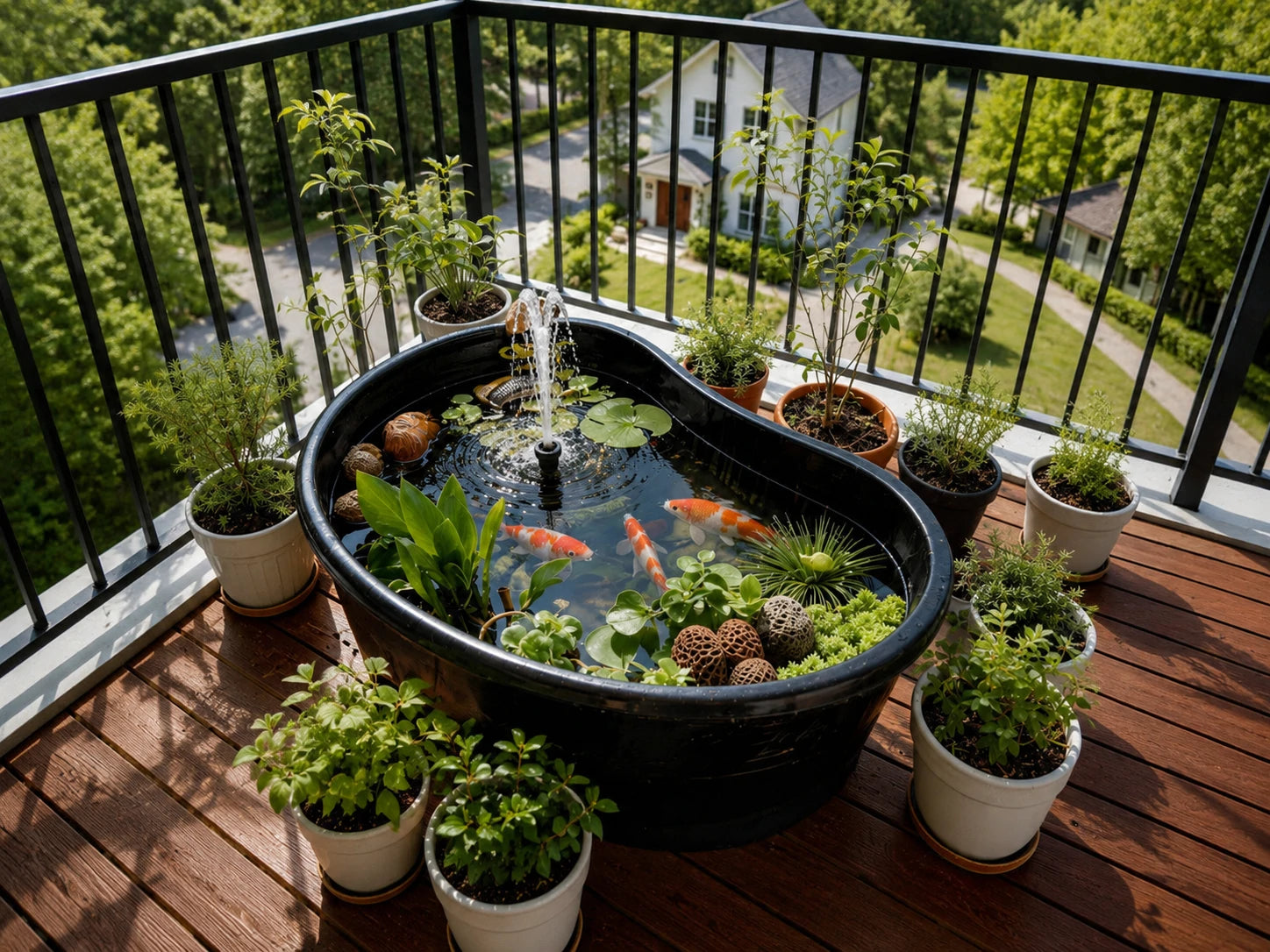 Balcony small preformed pond