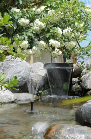 POPOSOAP electric waterfall pump kit offer for ponds and backyard water features