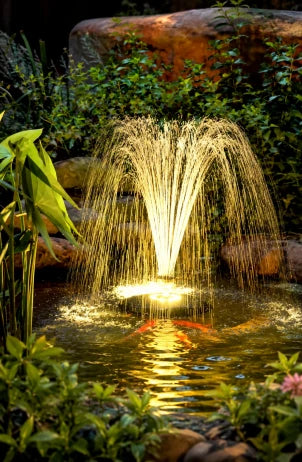 POPOSOAP fountain with LED lights deal for backyard ponds and outdoor water features