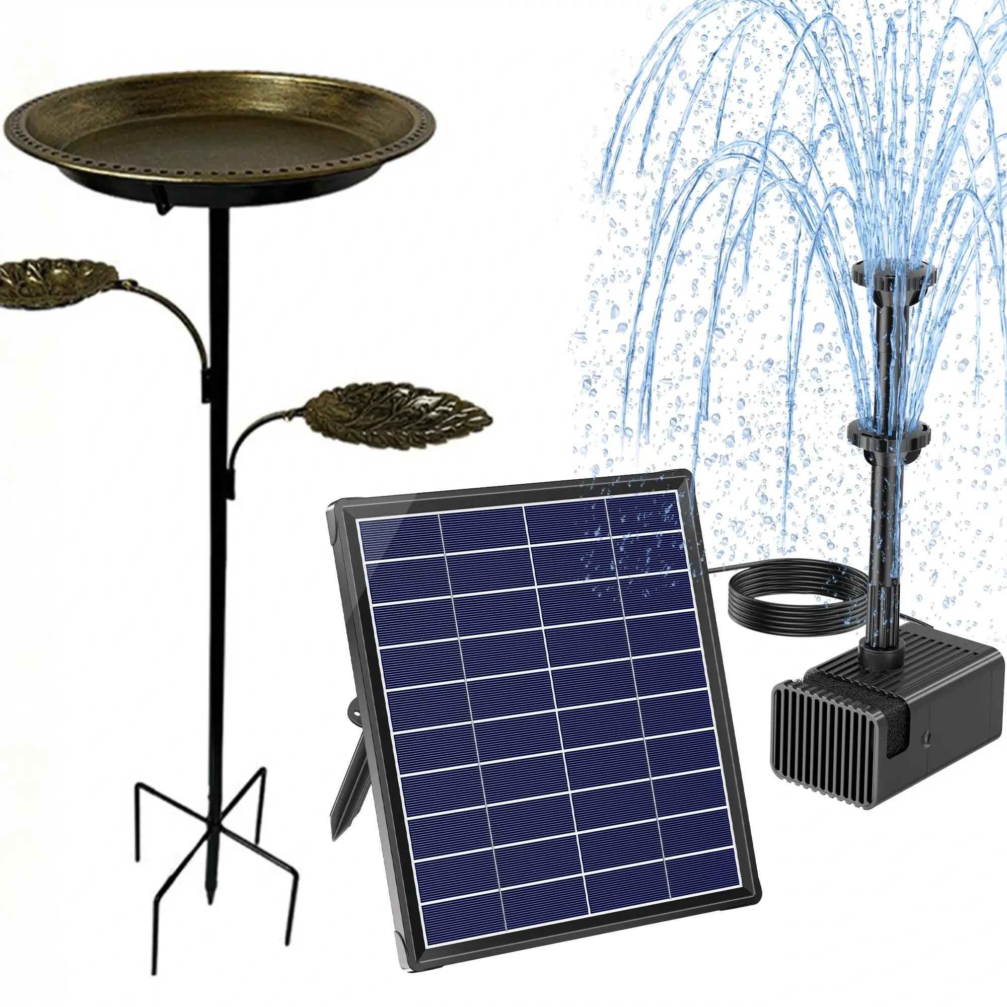 Solar Bird Bath Fountain Kit