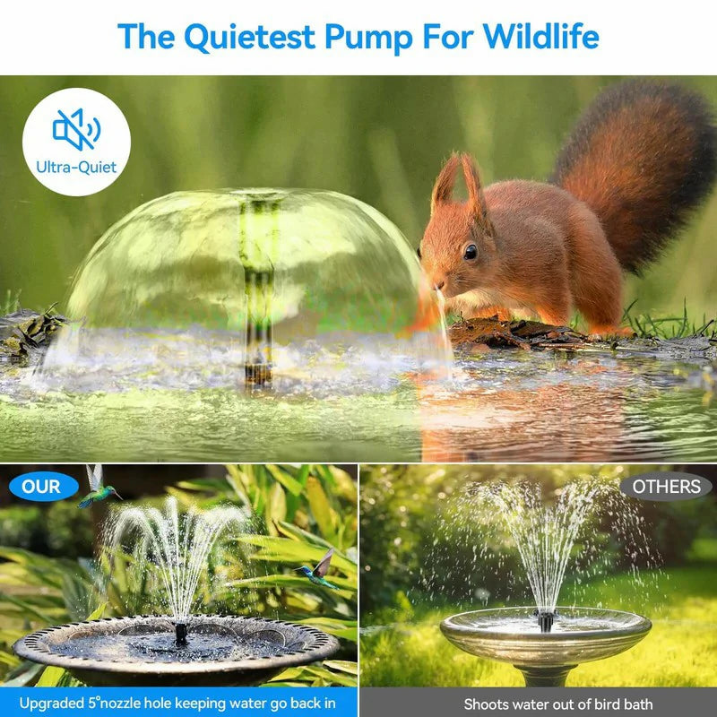 Solar Bird Bath Fountain Kit
