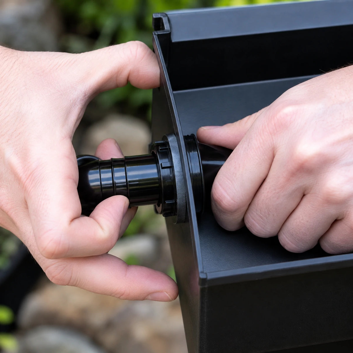 assemble solar pond waterfall kit tube