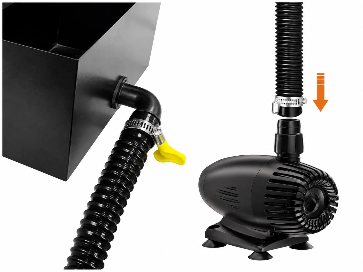 assemble solar powered garden waterfall pump
