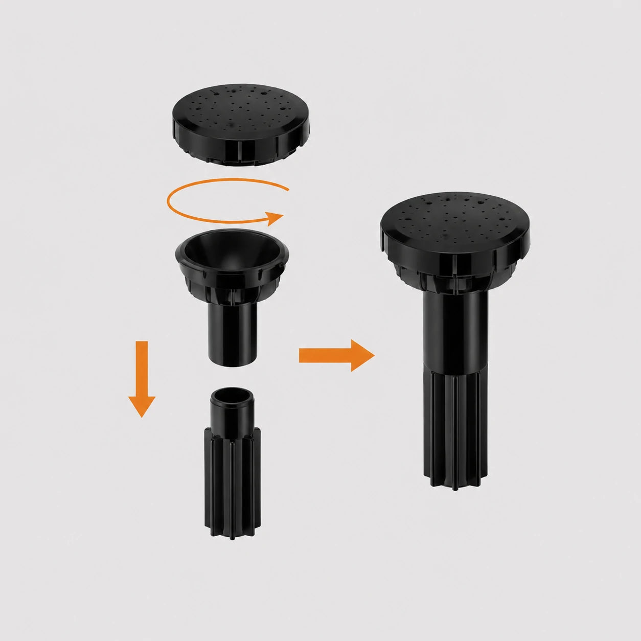 assembly mini submersible fountain pump head