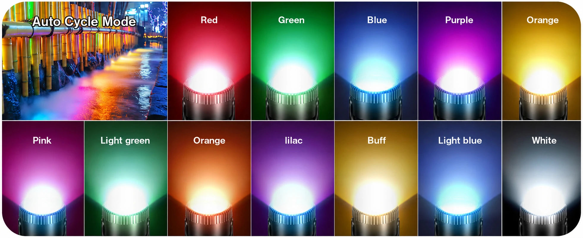 auto cycle small pond lights