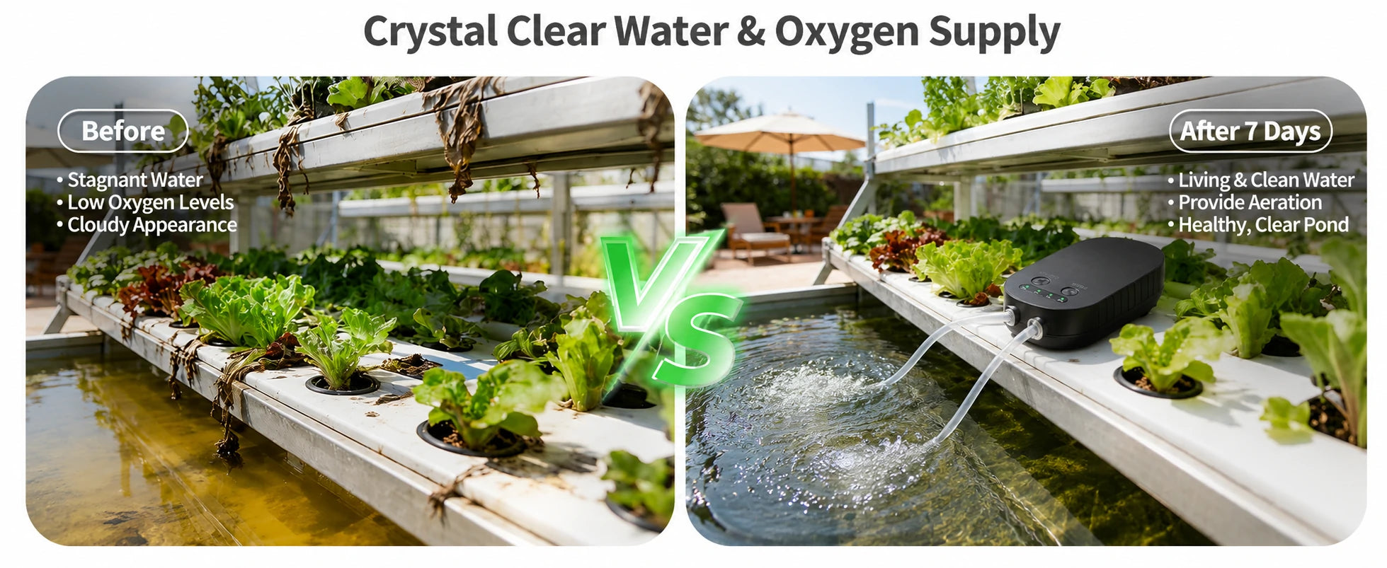 clear solar pond aerators