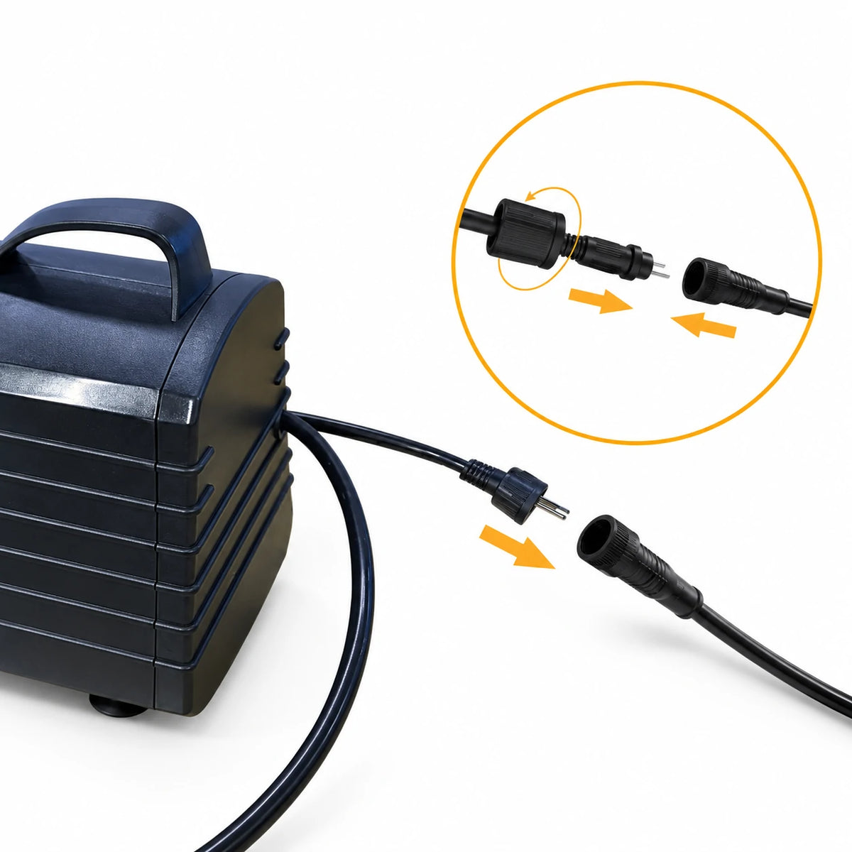 connect 1200 gph waterfall pump power