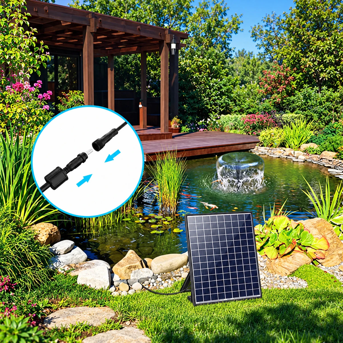 connect power solar filter for pond