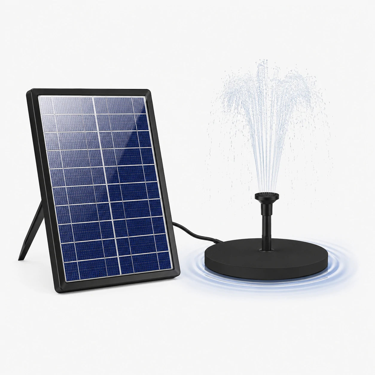 connect small solar fountain pump power