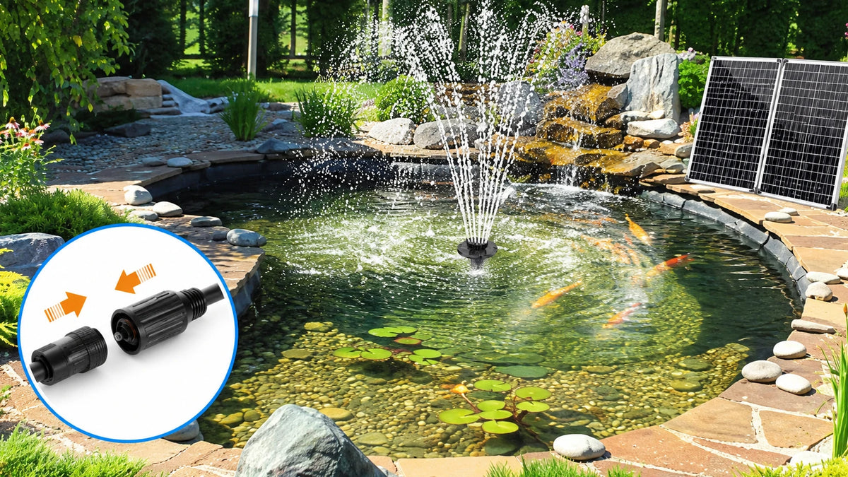 connect solar power filter for pond