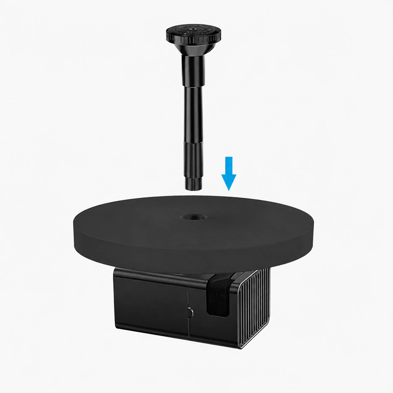 connect solar powered fountain pump for bird bath float