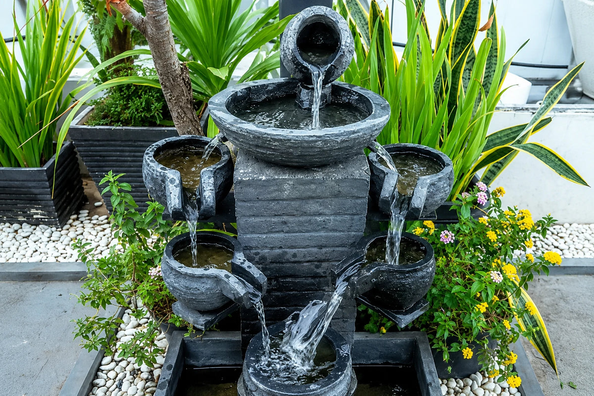 solar power waterfall pump freestanding installation methods