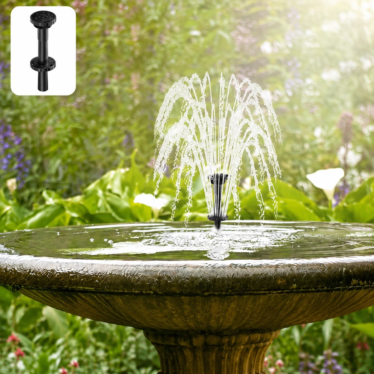 dual small solar fountain pump spray