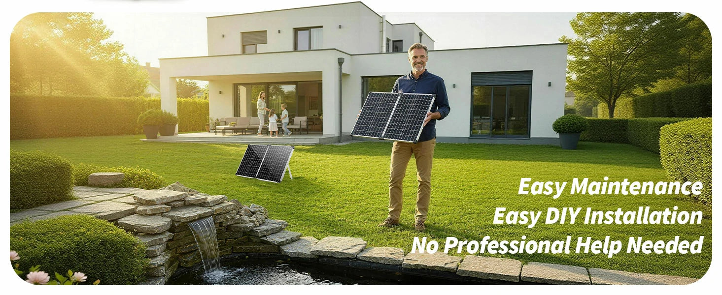 easy to install solar garden waterfall