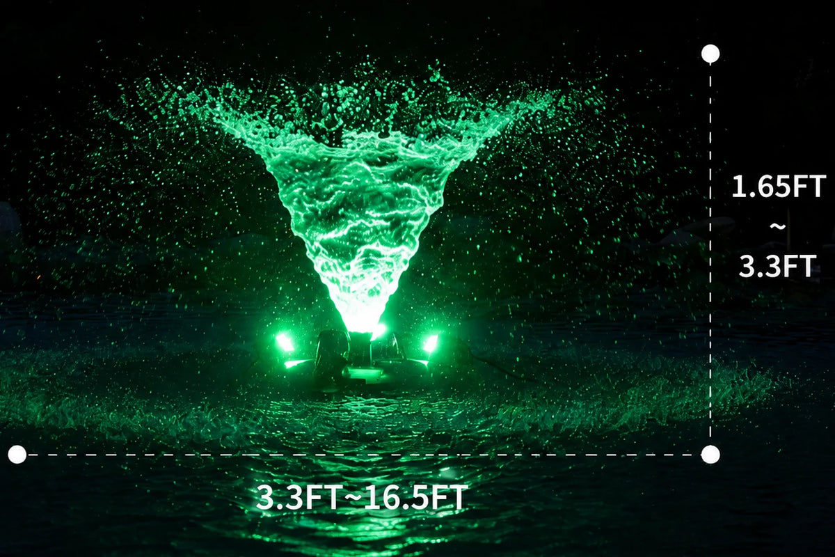 floating fountain lights spray head