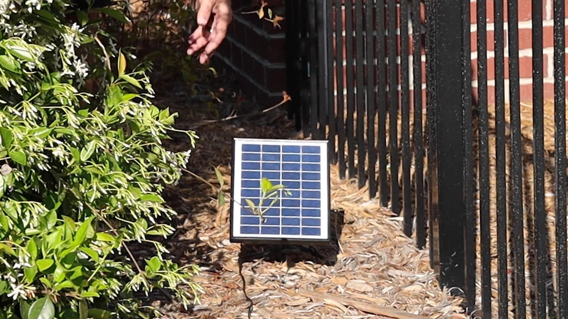 Solar Fountain with LED Lighting