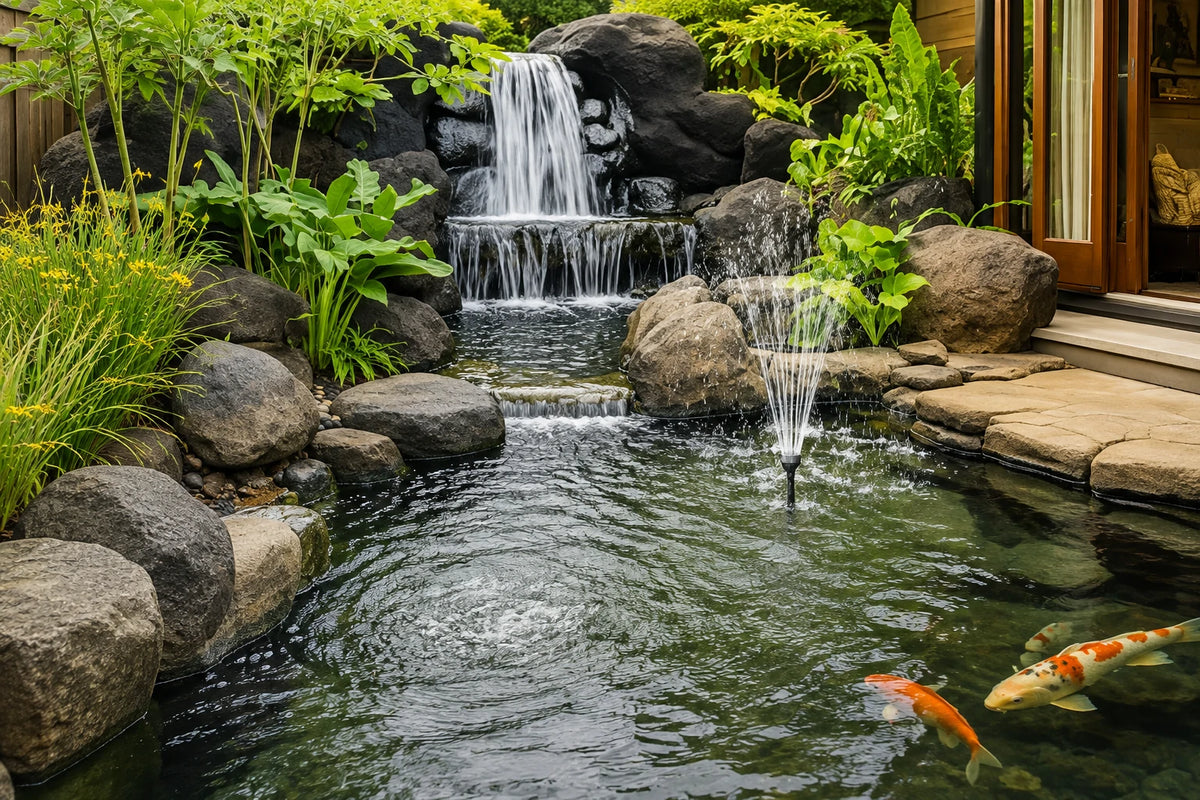 floating fountain lights short spray head