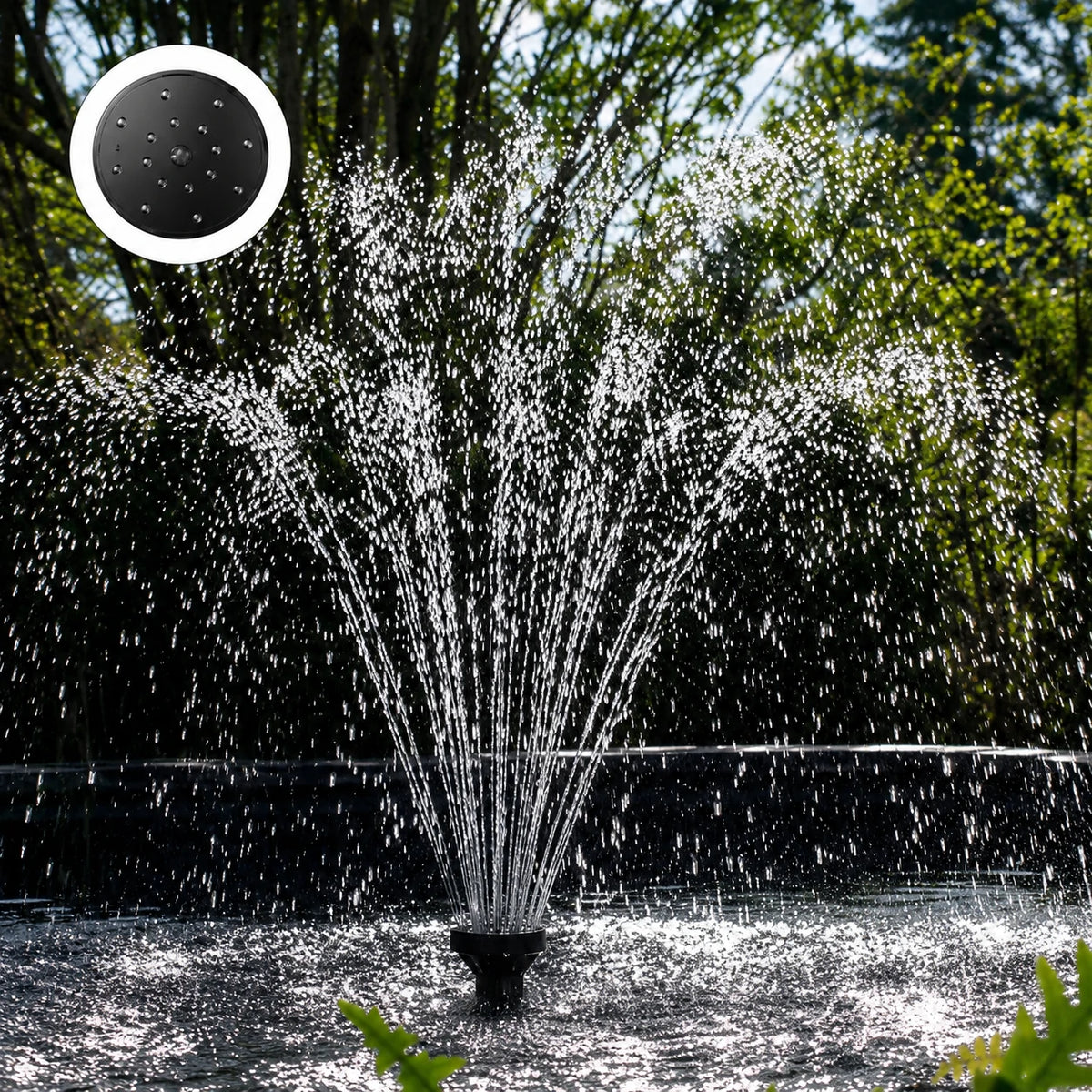 fountain solar powered water pump spray