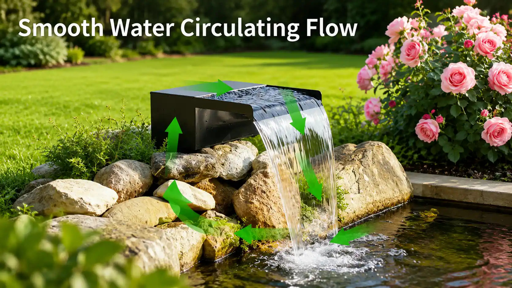 garden_pond solar waterfall pump